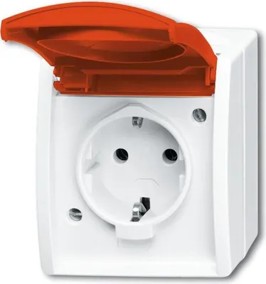 Produktbild von BUSCH JAEGER 4011395094709 - Typ F - 2P+E - Rot - Weiß - IP44 - 250 V - 16 A