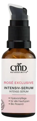 Zdjęcie produktu dla CMD Rosé Exclusive Intensiv Serum – Serum intensywnie działające – Kwas hialuronowy i bio-olej różany – Kosmetyk naturalny – Produkt wegański