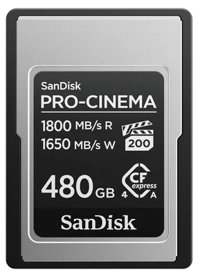 Productafbeelding van SanDisk CF Express Pro Cinema 480GB 1800 1650 MB s Type A