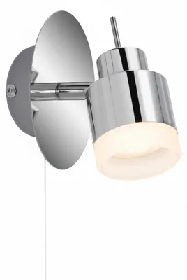 Produktbild von Briloner LED Bad-Wandstrahler mit Zugschalter Chrom – schwenkbar – IP44 – 4W 4000K – Wandspot Bad & Feuchtraum