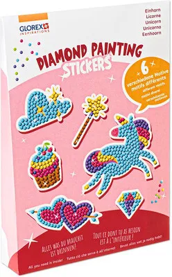 Produktbild von Diamond Painting Stickers Einhorn 6-tlg.