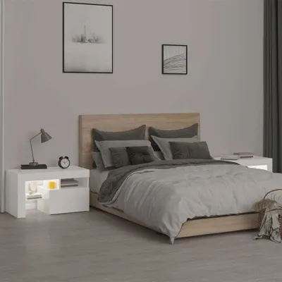 Immagine prodotto di Maison Exclusive - Comodini 2 pz con illuminazione LED bianca 70 x 36,5 x 40 cm