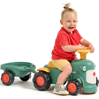 Immagine prodotto di Trattore vintage Falk Baby Maurice verde con rimorchio per età 1-3