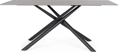 Immagine prodotto di Tavolo Argita 180 x 90 x 76 cm acciaio gres porcellanato nero grigio