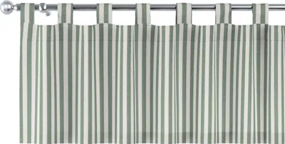 Productafbeelding van Dekoria korte gordijn met lussen, groen-beige, 260 x 40 cm