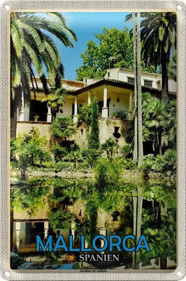 Produktbild von Blechschild Reise 20x30cm Mallorca Spanien Jardines de Alfabia