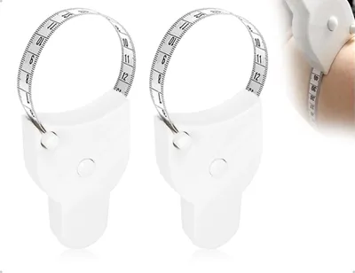 Maßband 2 m, einziehbar, ergonomisch, für Körpermaße, Weiß