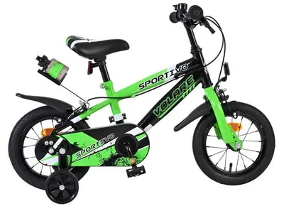 Produktbild von Volare Sportivo Kinderfahrrad - Jungen - 12 Zoll - Grün Schwarz - Zwei Handbremsen