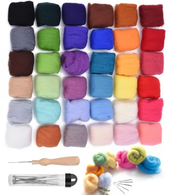 Image de Omgoods - Ensemble de 36 couleurs de feutre pour la création de projets DIY