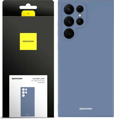 Image de Coque en silicone SPACECASE Coque en silicone pour Galaxy S22 Ultra Bleu
