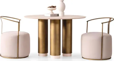 Immagine prodotto di Set da pranzo Elegante tavolo da cucina 2 sedie con schienale 3 pezzi