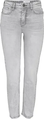 Image de Noisy May Moni Straght Ankle Fit Az277lg Jeans taille haute Gris 28 / 30 Femme Gris 28