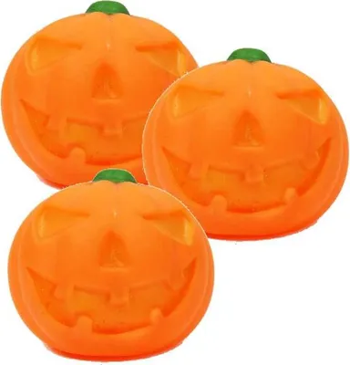 Produktbild von Kögler 3x Kürbis Knautschball Antistress Ball Knetball Squishy Squeeze Toy 7x6,5