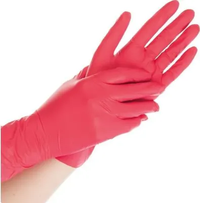 Produktbild von Nitril-Handschuh Safe Light puderfrei S 24cm rot VE=100 Stück