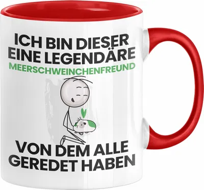Produktbild von Meerschweinchenfreund Geschenk Tasse Lustige Geschenkidee Geburtstag für Meerschweinchenfreund Ich Bin Dieser Legendäre Meerschweinchenfreund Von Dem Alle Geredet Haben Kaffee-Becher (Rot)