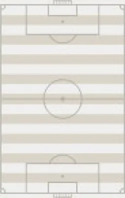 Produktbild von Kinderzimmerteppich weich robust gestreiftes Fussballfeld in creme beige Größe - 160 cm Rund