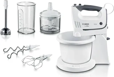 Image de Bosch MFQ37490, Mixeur plongeant, Gris, Blanc, Mixage, 1.3 m, 3 l, Levier