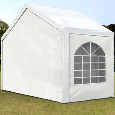 Produktbild von Hochwertiges Partyzelt 4x2 m Pavillon Zelt ca. PE Plane 450 N Gartenzelt Festzelt Wasserdicht weiß
