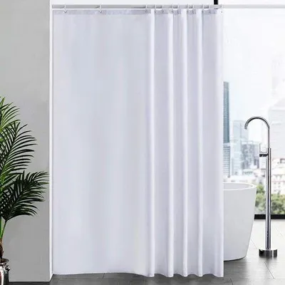 Immagine prodotto di Tenda da doccia impermeabile in poliestere, bianca, extra lunga, 200x240 cm