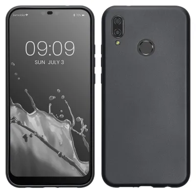 Produktbild von kwmobile Handyhülle für Huawei P20 Lite Hülle - Silikon Case metallisch schimmernd - Schutzhülle Cover - Metallic Grau