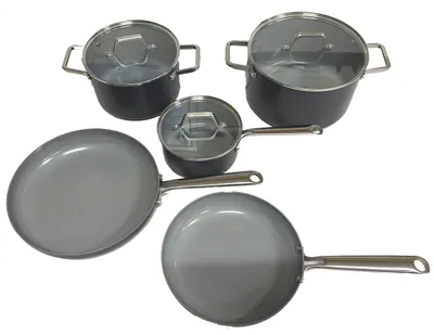 Produktbild von Kochtopf-Set 5-teilig mit langlebiger Konstruktion und pflegeleichter Oberfläche