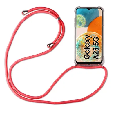 Produktbild von betterfon Handykette für Samsung Galaxy A23 5G Handyhülle mit Band Hülle Rot