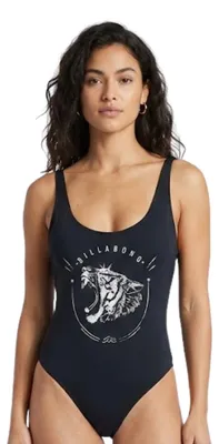 Produktbild von Billabong Einteiler Badeanzug Schwarz mit Tigerprint L
