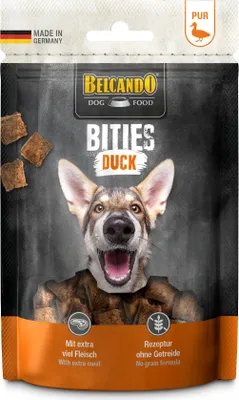 Produktbild von Belcando Bities Ente Hundeleckerlie getreidefrei monoprotein Hundesnack Leckerlie Hund