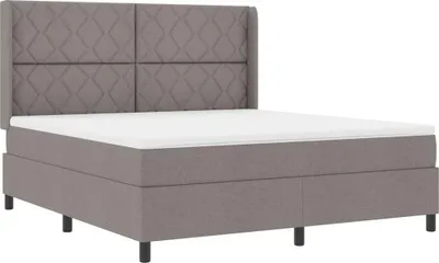 Produktbild von vidaXL Boxspringbett mit Matratze Taupe 180 x 200 cm Stoff