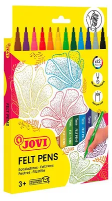 Obrázek produktu pro Dětské fixy JOVI s jemným hrotem vypratelné - 12 ks