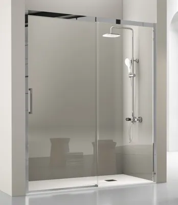 Produktbild von Duschwand mit Schiebetür LUKA - 126.5-130.5 cm Glas 8mm