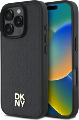 Produktbild von Fall Dkny Repeat Muster Stack Logo Magsafe Na Iphone 16 Pro - Czarne