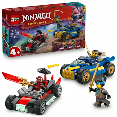 Produktbild von LEGO NINJAGO Action-Autorennen: Rogue vs. Drix, Bausatz, 4 Jahr(e), Kunststoff, 111 Stück(e), 337 g