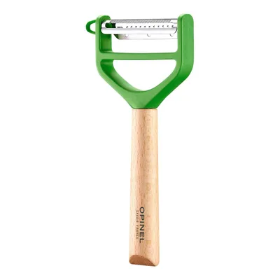 Produktbild von Opinel T-Duo, Obst & Gemüse, Y-Schäler, Edelstahl, Grün, Holz