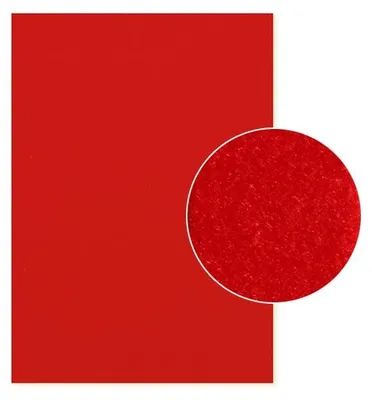Produktbild von Plottermarie Plotterfolie Premium Flockfolie mit samtiger Oberfläche – Plotterfolie für Textildruck, T-Shirts, Baumwolle, Polyester & Mischgewebe A4 - 210 Signal Red