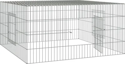 Zdjęcie produktu dla vidaXL Klatka dla królików 110x110x55 cm Ocynkowane żelazo