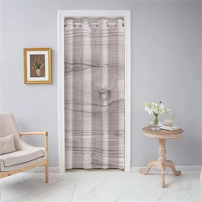Immagine prodotto di Tenda per porta, oscurante, con occhielli, 117x138 cm, color grigio chiaro, in poliestere