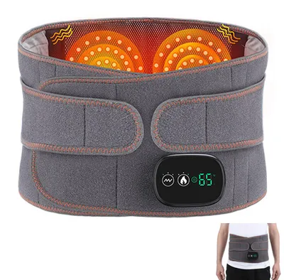 Produktbild von 2-in-1 Elektrischer Massagegürtel, Kabellos, Beheizter Rücken- & Bauchwärmer, 3 Heiz- & 3 Massagemodi, Touchscreen