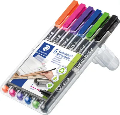 Zdjęcie produktu dla STAEDTLER® 318 WP6-1 Pisak do folii Lumocolor F, opakowanie 6 sztuk