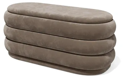 Produktbild von Sitzbank Ecambi - L 112 cm x B 47 cm x H 49 cm - Polyester - Taupe