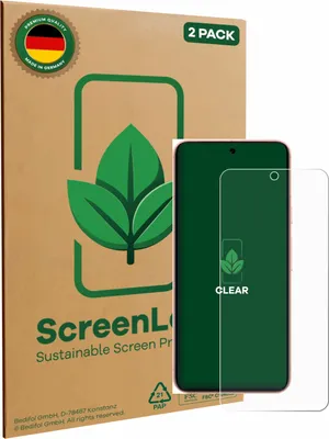 Produktbild von 2x ScreenLeaf Schutzfolie für Google Pixel 8 (case-friendly) nachhaltiger Displayschutz Display Schutz Folie Klar Transparent