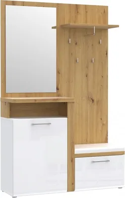Produktbild von Furniture24 Garderobe Tuluza TUZD01 Diele Flur Schuschrank Kleiderpaneel Flurgarderobe Flurmöbel