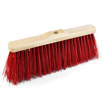 Produktbild von Straßenbesen & Kehrbesen 35 cm rot Buchenholz | Besenkopf ohne Stiel Ø 22mm