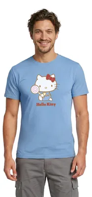 Produktbild von Spreadshirt Hello Kitty Mit Lollipop Männer T-Shirt, L, Carolina Blue