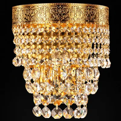 Image de Lampes appliques murales lustre mural cristal or