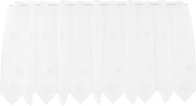 Produktbild von Gardinen Kranzusch Scheibengardine Sterne 60x336 cm H/B Weiß Bistrogardine Vorhang Küche 1er Pack