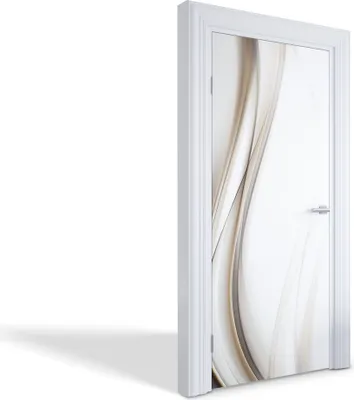Produktbild von Türaufkleber Innentüren Selbstklebende Kreativ Wandsticker - Ätherische Wellen - 95 x 205 cm