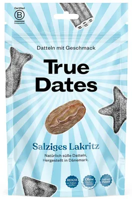 Produktbild von True Dates Salty Liquorice 100g