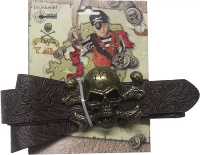 Produktbild von Schrödel 750 0148 - Piratengürtel (Kunstleder, 115cm) Pirate Karneval Fasching Gürtel