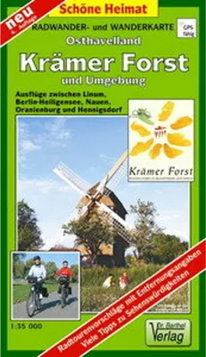 Image de Krämer Forst et ses environs 1 : 35 000. Carte de randonnée à vélo et à pied